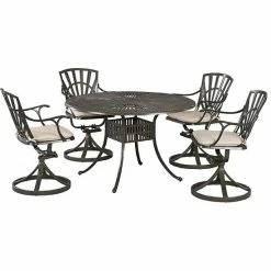 Best Sale ???? Homestyles Patio Dining Table And Swivel Chair 5-piece Set Charcoal ????
