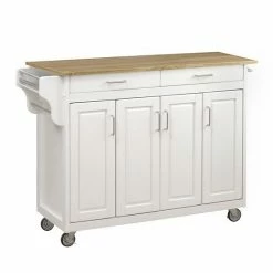 Outlet ???? Homestyles Create-a-Cart White Kitchen Island Stainless Steel Top ❤️