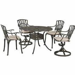 Buy ???? Homestyles Round Patio Table & Chair 5-piece Set Charcoal ????