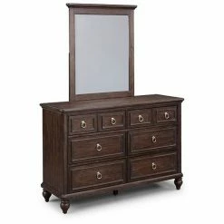 New ⌛ Homestyles Southport 6-Drawer ???? Dresser & Mirror Set ????