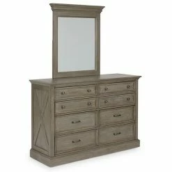 Budget ???? Homestyles Mountain Lodge 8-Drawer ???? Dresser & Mirror ????