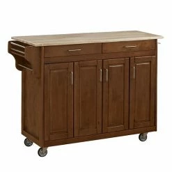 Budget ???? Homestyles Create-a-Cart Cottage Oak Kitchen Island Wood Top ????