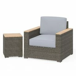 Buy ???? Homestyles Boca Raton Patio Arm Chair & Side Table 2-Piece Set ????