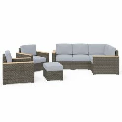 Top 10 ⌛ Homestyles Boca Raton Patio 4-Seat Sectional, Chairs & Ottoman 4-Piece Set ????