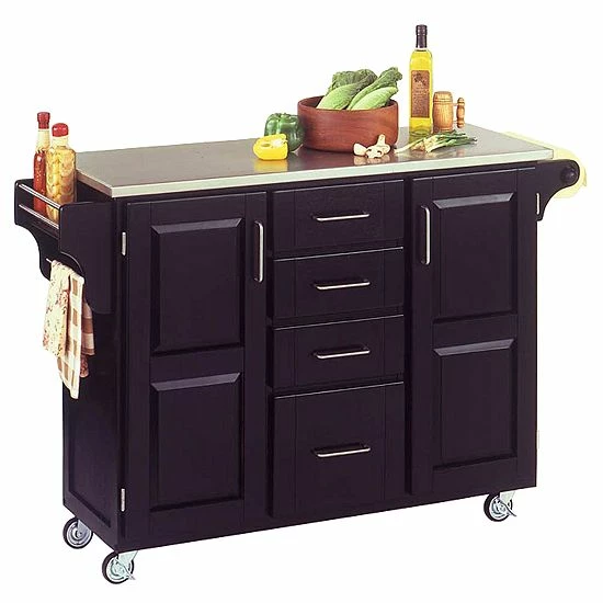 Flash Sale ???? Homestyles Kitchen Island With Stainless Steel Top Natural ???? - Image 4