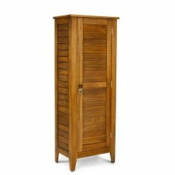 Deals ???? Homestyles Water Resistant Tall Patio Storage Cabinet Brown ????