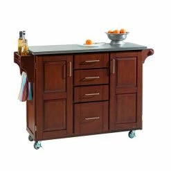 Cheapest ???? Homestyles Stainless Steel-Top Kitchen Cart Cherry ????