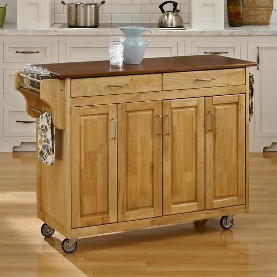 Top 10 ✨ Homestyles Oak-Top Two Drawer Kitchen Cart White ???? - Image 2
