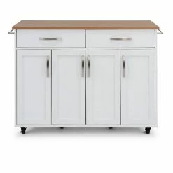 Best Sale ⌛ Homestyles Storage Plus Kitchen Cart Black ⌛