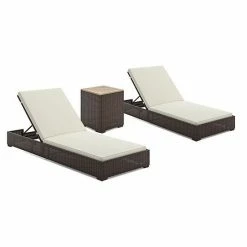 Best deal ???? Homestyles Palm Springs Outdoor Chaise Lounges & Table 3-Piece Set ⭐