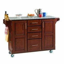 Wholesale ???? Homestyles Granite-Top Kitchen Cart Cherry ????