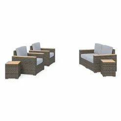 Coupon ???? Homestyles Boca Raton Outdoor Loveseat, Chairs & Side Tables 5-Piece Set ✔️
