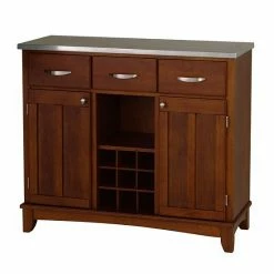 Best deal ???? Homestyles Large Buffet - Stainless Steel Top Cherry ????