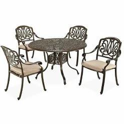 Best deal ???? Homestyles Patio Dining Table & Chair 5-piece Set Charcoal ????