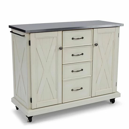 Coupon ✨ Homestyles Seaside Lodge Stainless Steel Top Kitchen Island / Cart ????