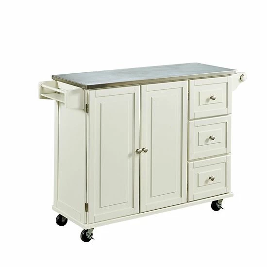 Flash Sale ???? Homestyles Liberty Kitchen Cart White ????