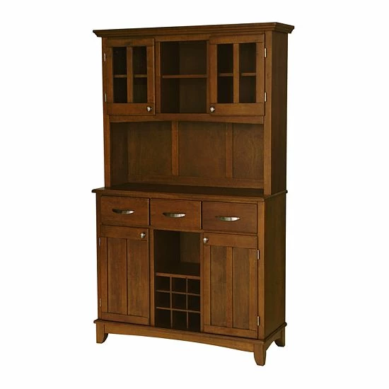 Best Sale ???? Homestyles Large Hutch Buffet - Cherry Top ⌛ - Image 2