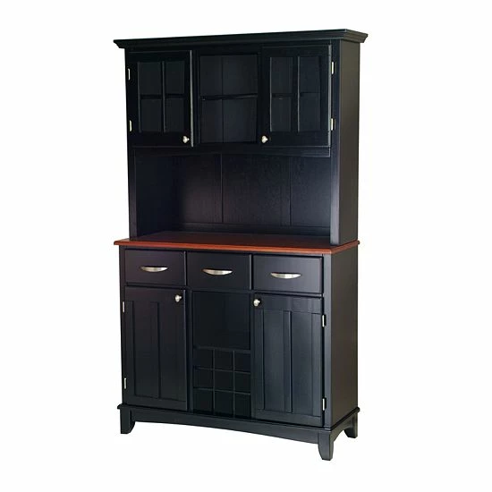 Best Sale ???? Homestyles Large Hutch Buffet - Cherry Top ⌛ - Image 3