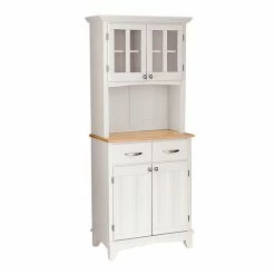 Buy ✨ Homestyles Small Hutch - Natural Wood Top White ✨