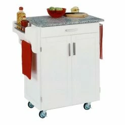 Wholesale ???? Homestyles Granite-Top Cuisine White Kitchen Cart ????
