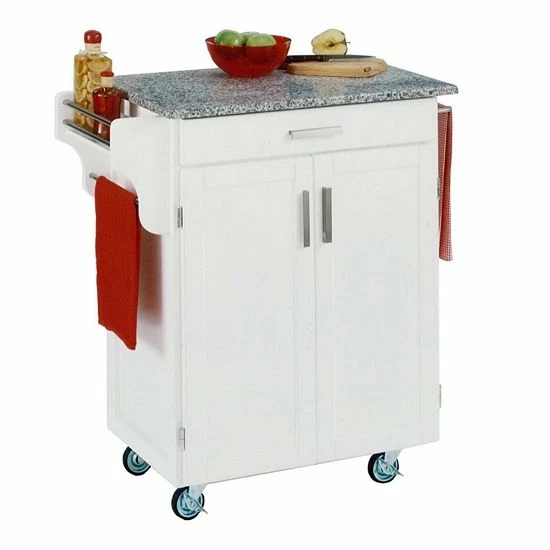 Wholesale ???? Homestyles Granite-Top Cuisine White Kitchen Cart ???? - Image 2