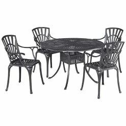 Cheapest ???? Homestyles UV Resistant Patio Dining Table & Chair 5-piece Set Khaki Gray ????